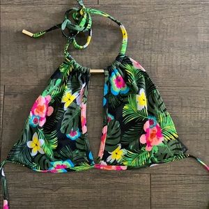 TOPSHOP Tropical Keyhole Bikini Top Size 2